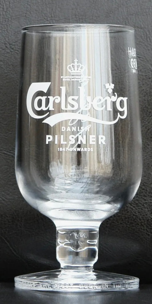 Carlsberg pilsner half pint glass