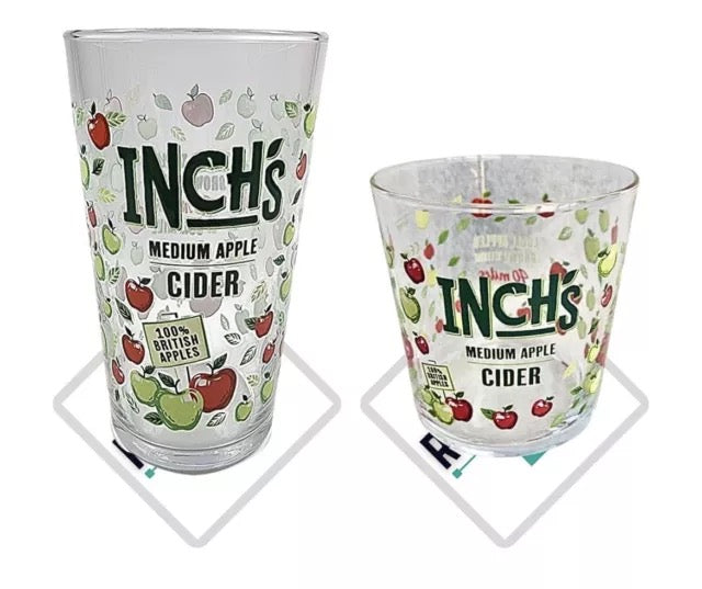 Inch's Nucleated Cider Pint and half Glass Bundle