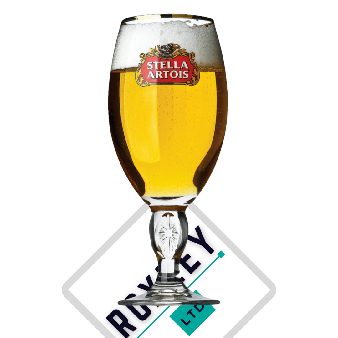 B-Grade Stella Artois Nucleated Half Pint Glass - 10oz Chalice