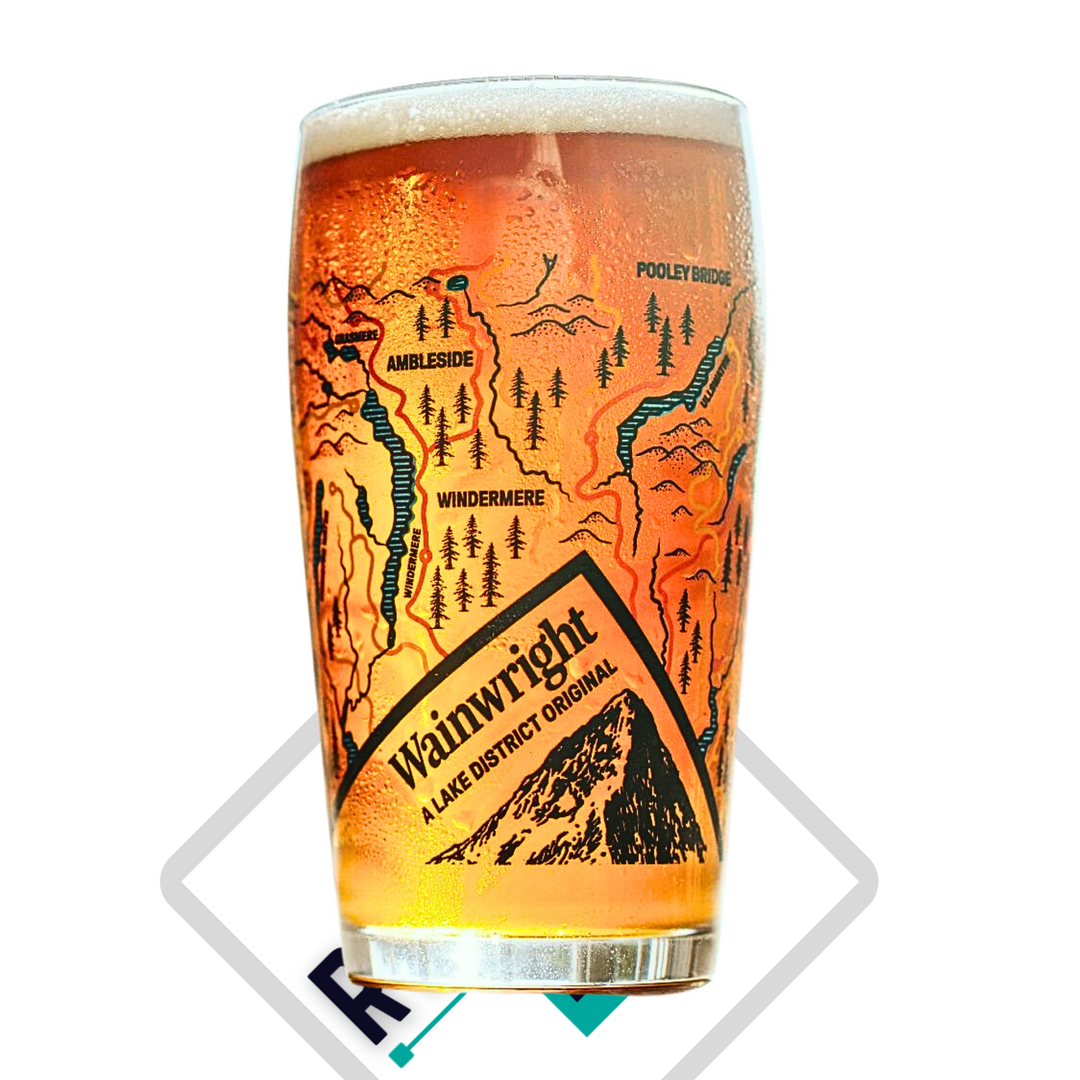 1 X Limited Edition Wainwright Lake District Walking Trails Pint Glases New
