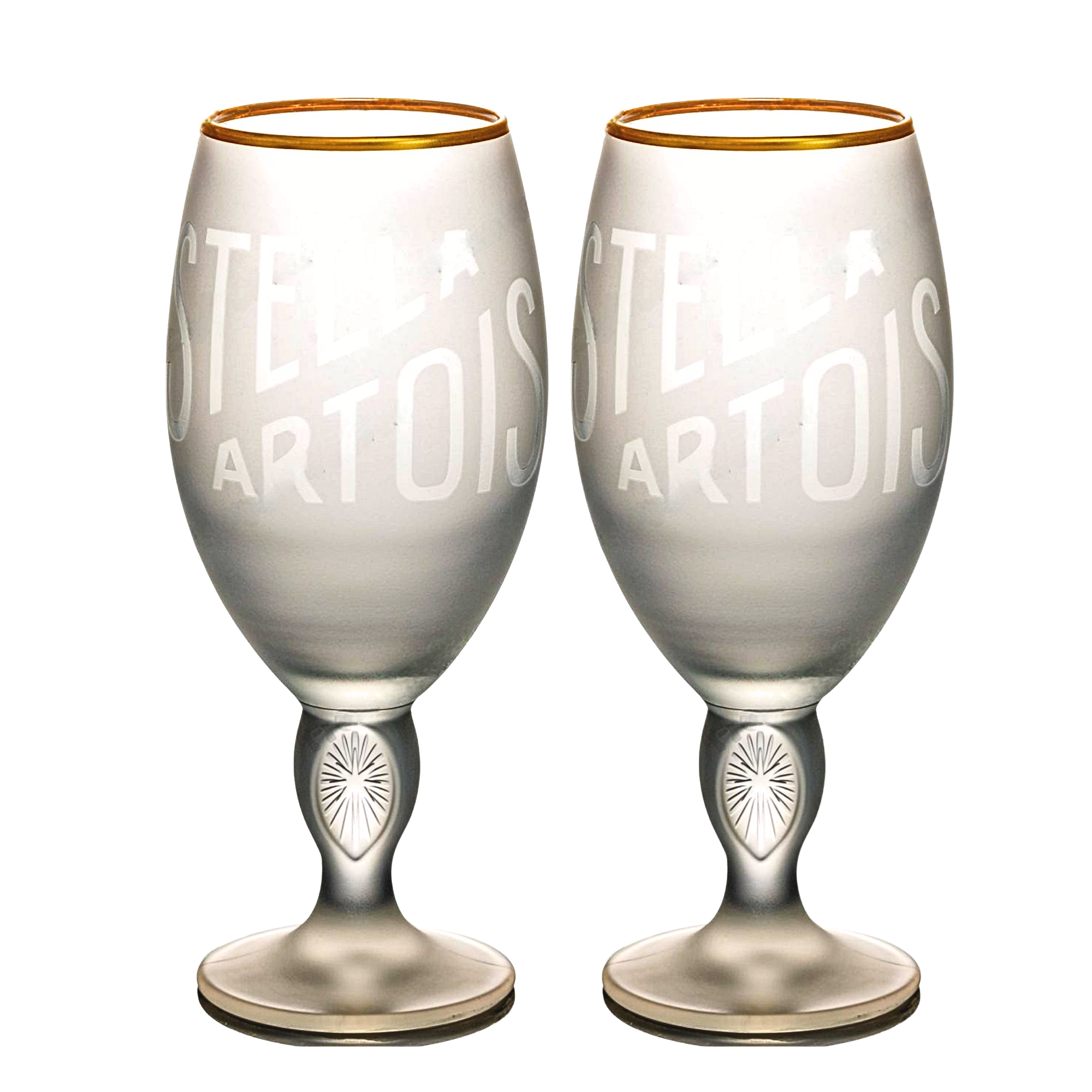 2 X Stella Artois Frosted 33cl Xmas Chalice Glasses Genuine Official Brand New E - Foto 7