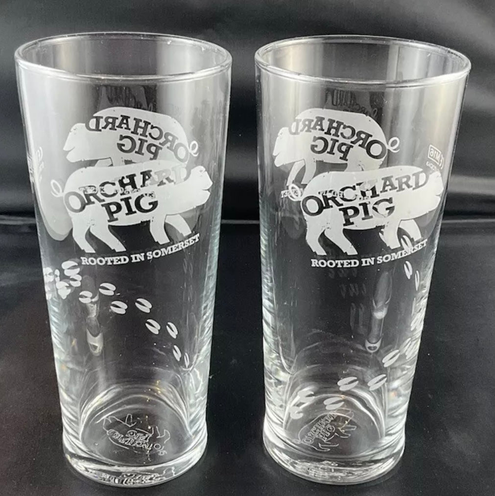 1 x Orchard pig pint glass