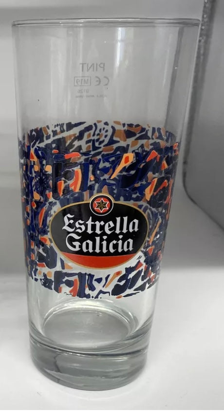 Estrella Galicia 20oz pint beer glass