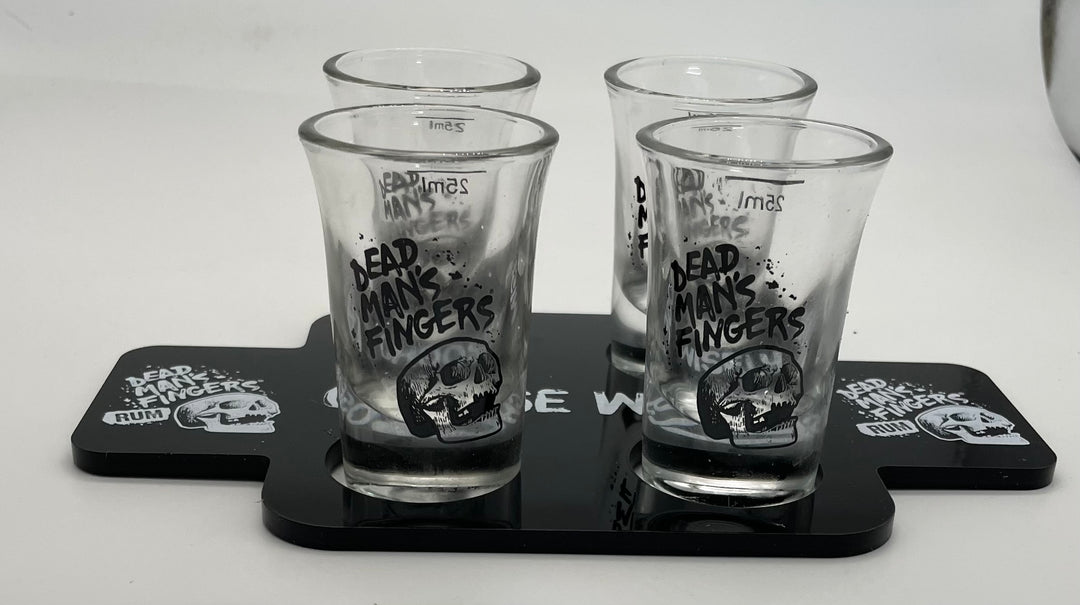 4 X Dead Man’s Fingers Shotglasses (Including Holder)