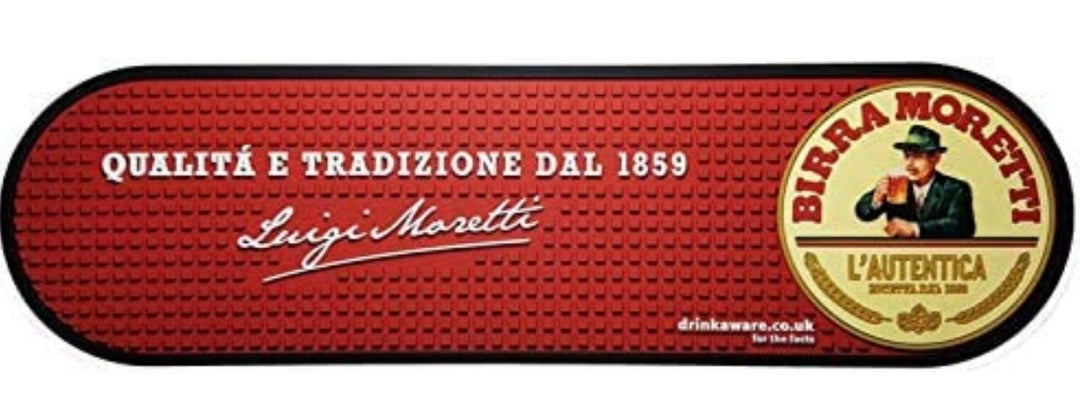 Birra Moretti rubber bar runner (50x14.5x0.5cm)
