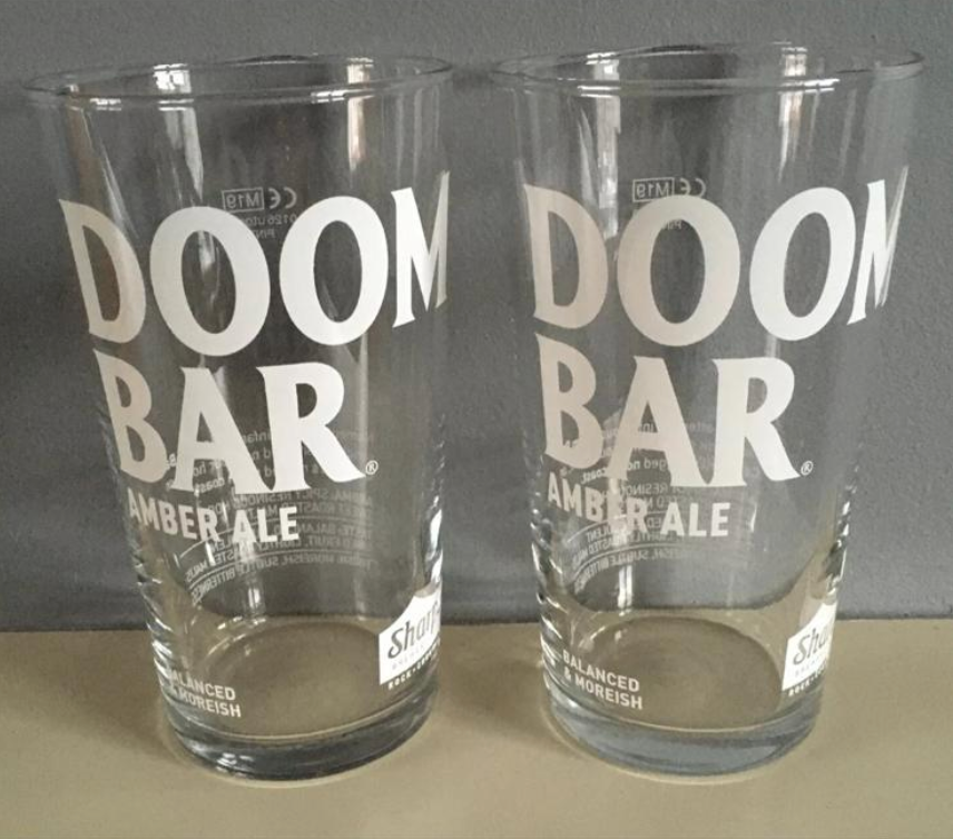 SHARP’S DOOM BAR (DOOMBAR) BEER GLASS – PINT/20oz