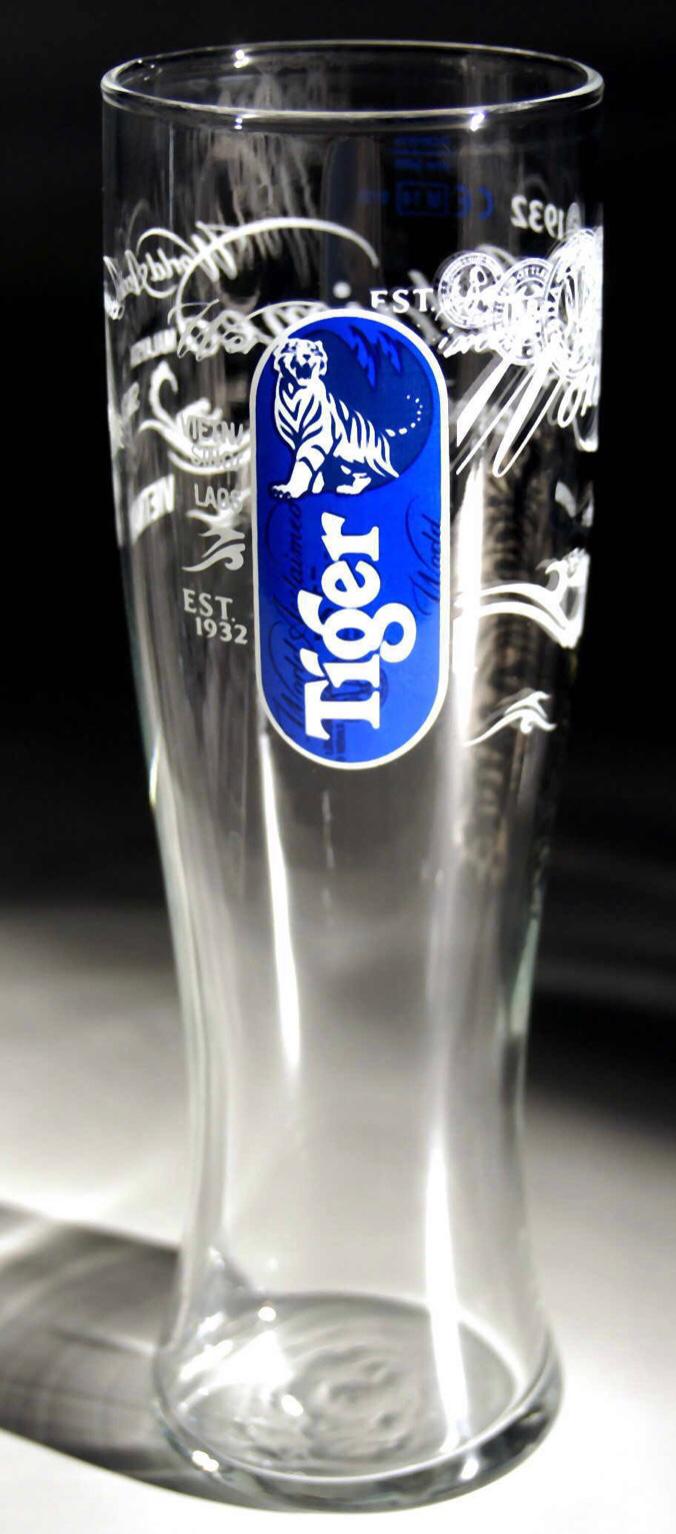 TIGER BEER 20oz PINT GLASS