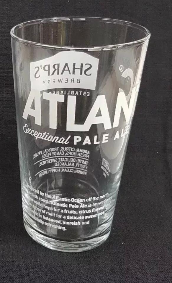 SHARPS ATLANTIC PALE ALE BEER 20oz PINT GLASS