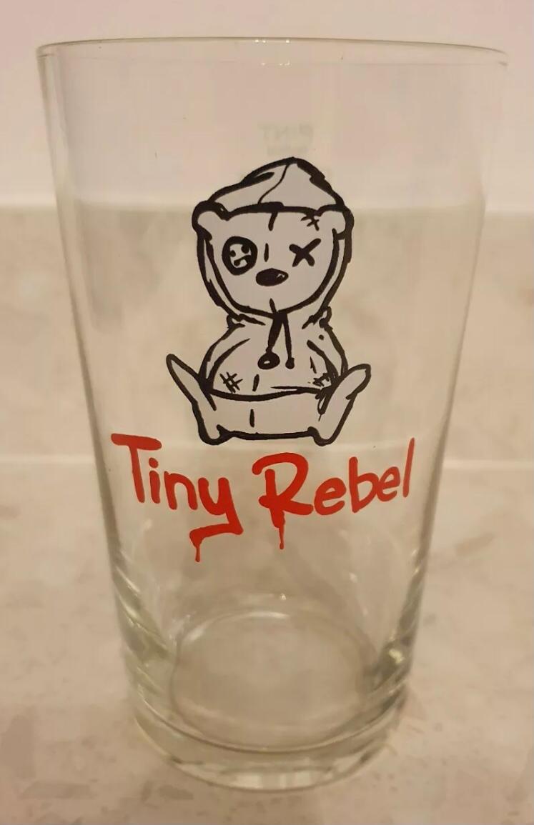 Tiny Rebel Pint Beer Glass