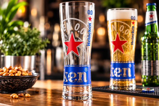 Heineken 0.0 Pint Glass – Single Beer Glass