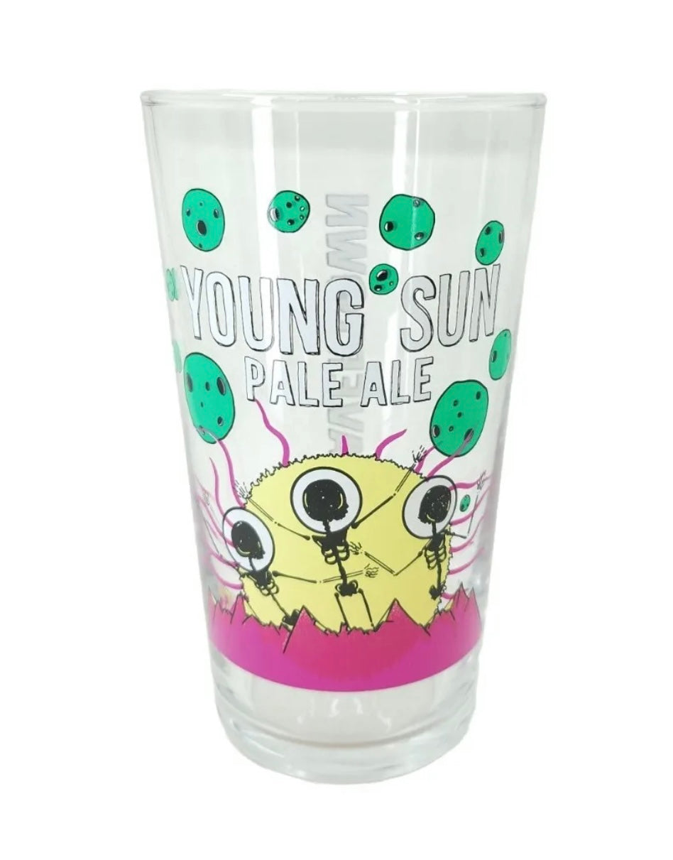 Beavertown young sun nucleated pale ale pint glass
