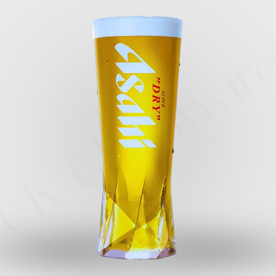 Asahi half nucleated pint Beer Glass
