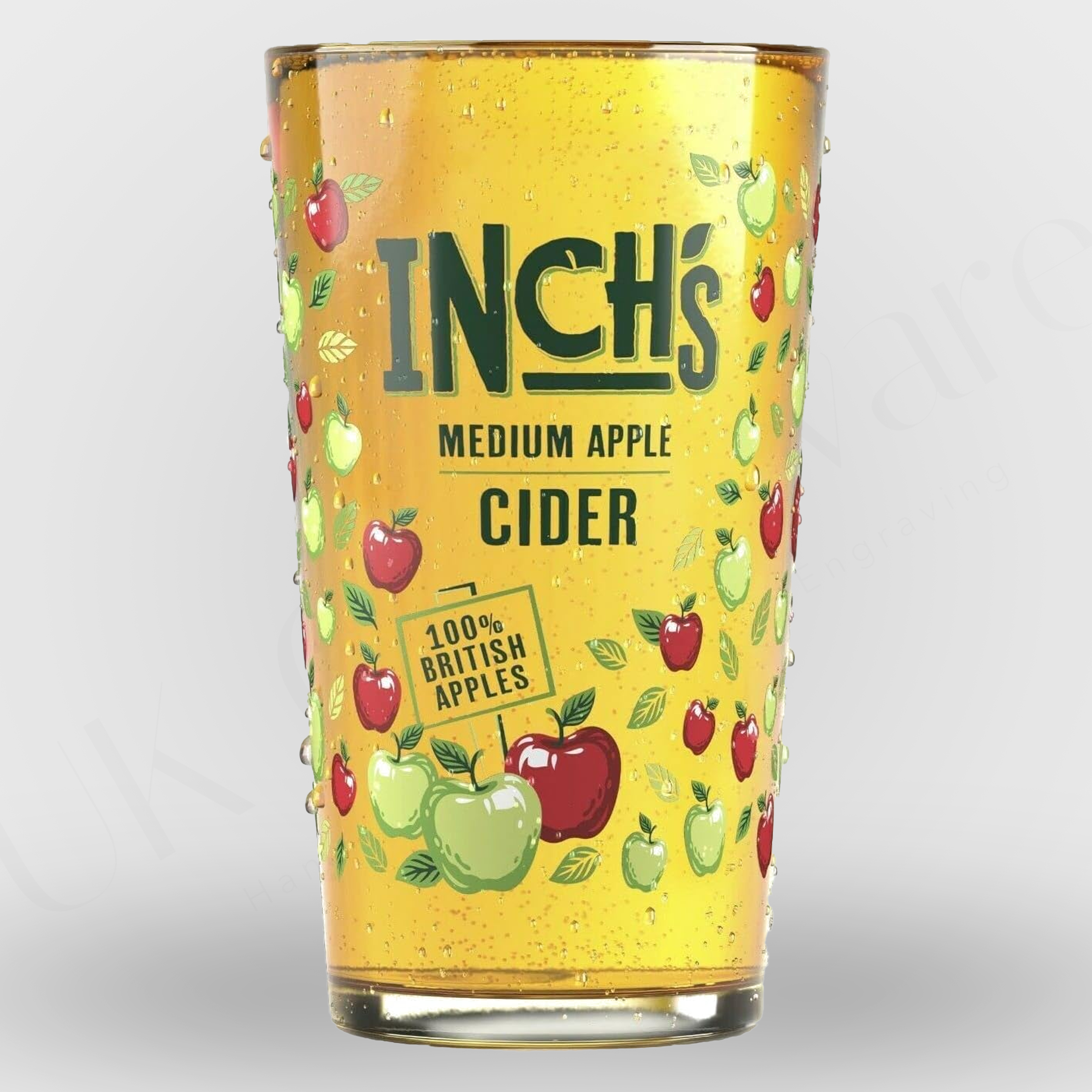 Inch's Medium Apple Cider Pint Glass - 20oz Shaker Pint – UK Glassware