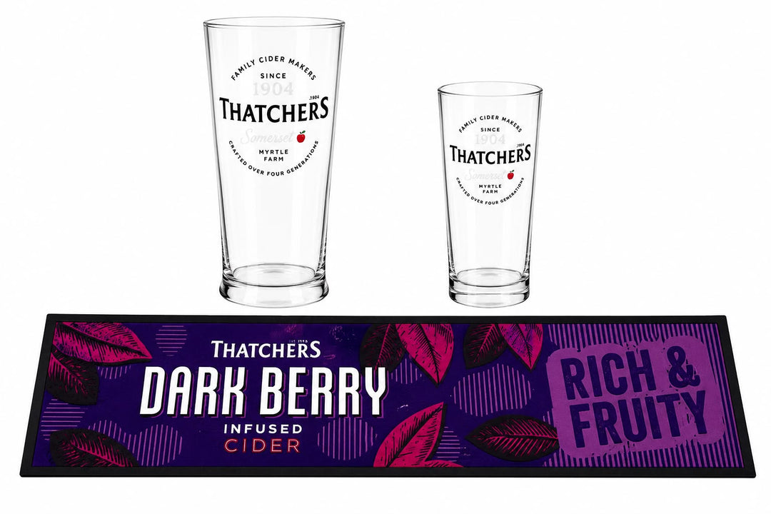 Thatchers Dark Berry Pint, Half Pint & Bar Runner Gift Set