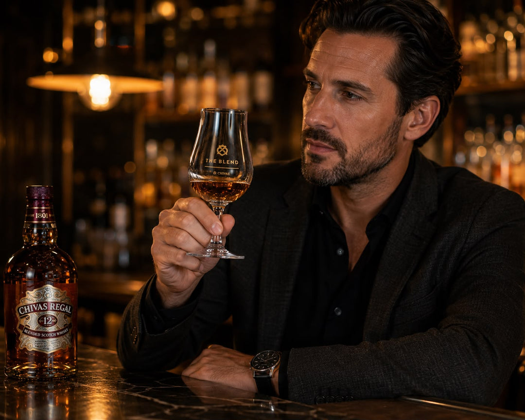 Chivas The Blend Whisky Glass – Stemmed Scotch Tasting Glass