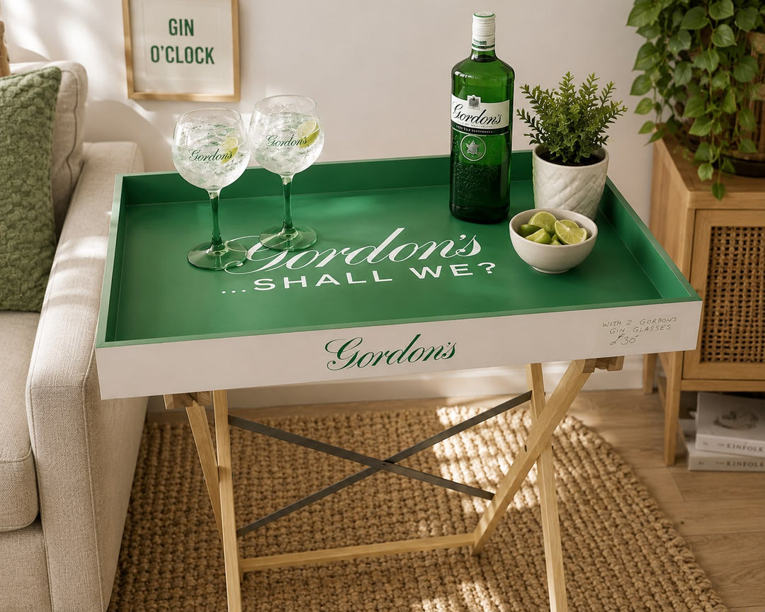 Gordon’s Gin Serving Table – Branded Folding Drinks Tray & Bar Table