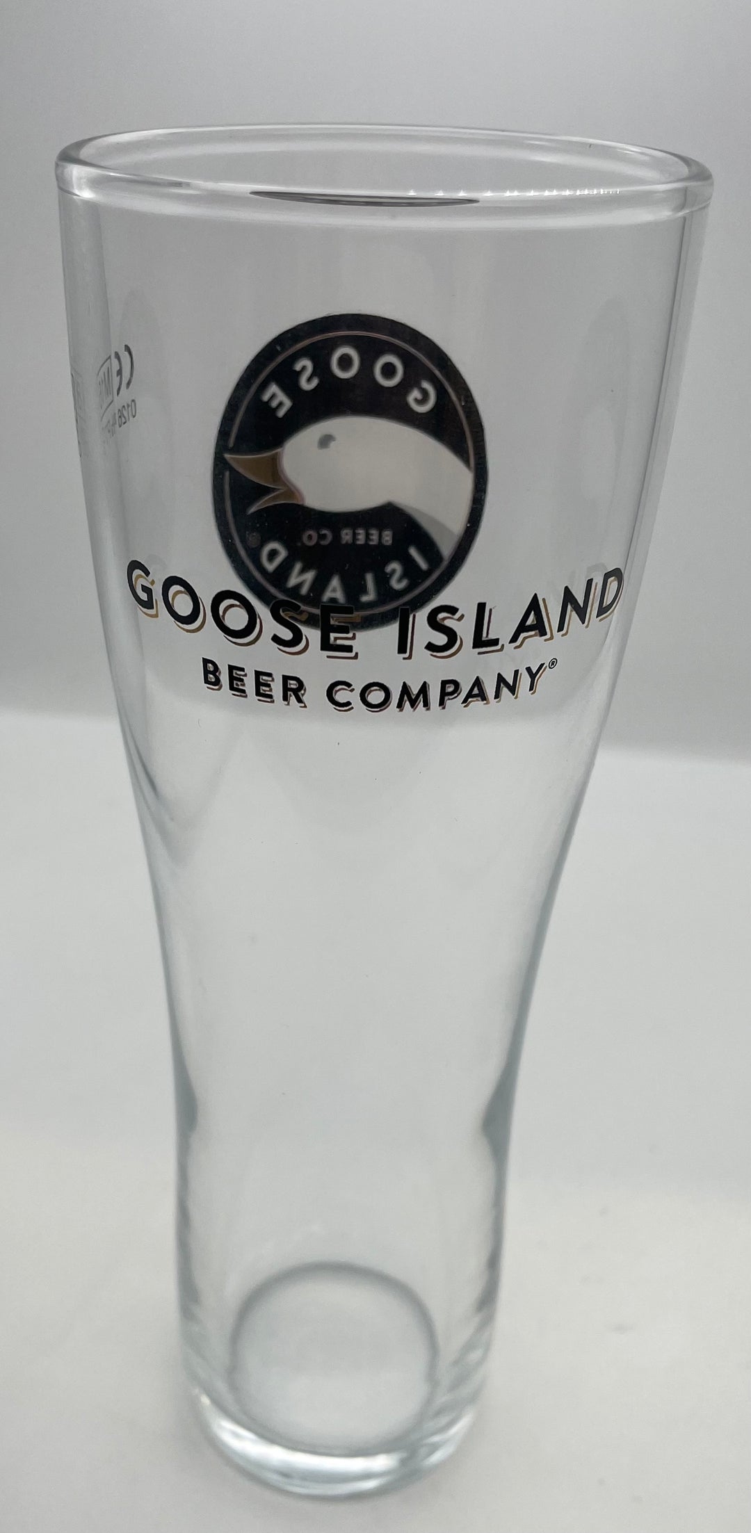 Goose island 2/3rd of a pint nucleated glass