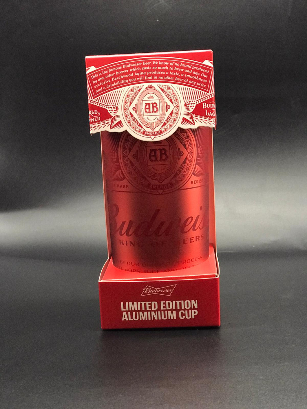 1 x Budweiser limited edition aluminium cup – UK Glassware