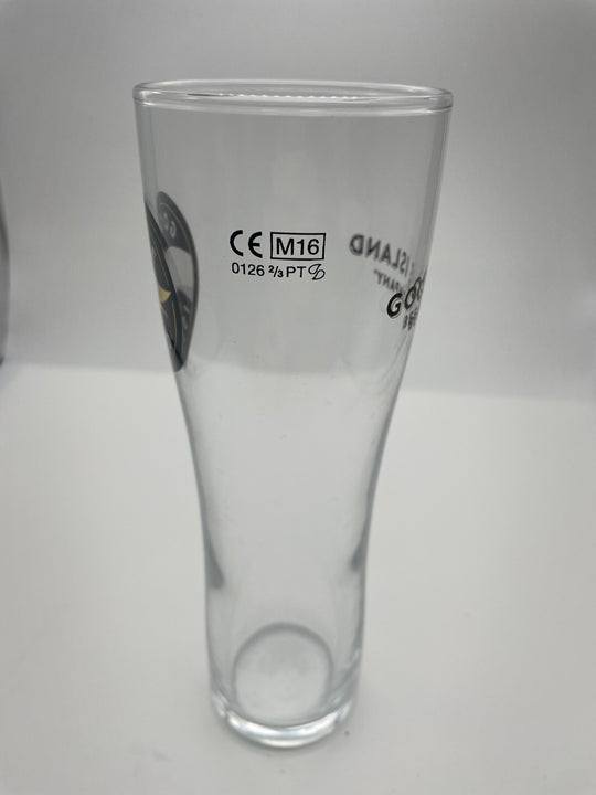 Goose island 2/3rd of a pint nucleated glass