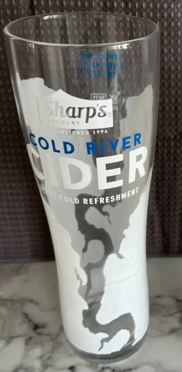 Sharps cold river 20oz pint glass