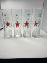 Load image into Gallery viewer, 1 x Heineken silver NUCLEATED 10oz half pint glasses
