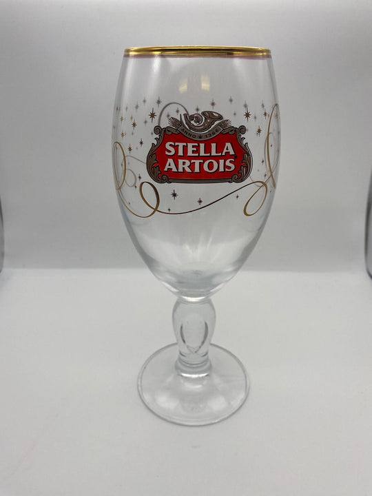 Stella Artois nucleated Christmas 20oz pint glass