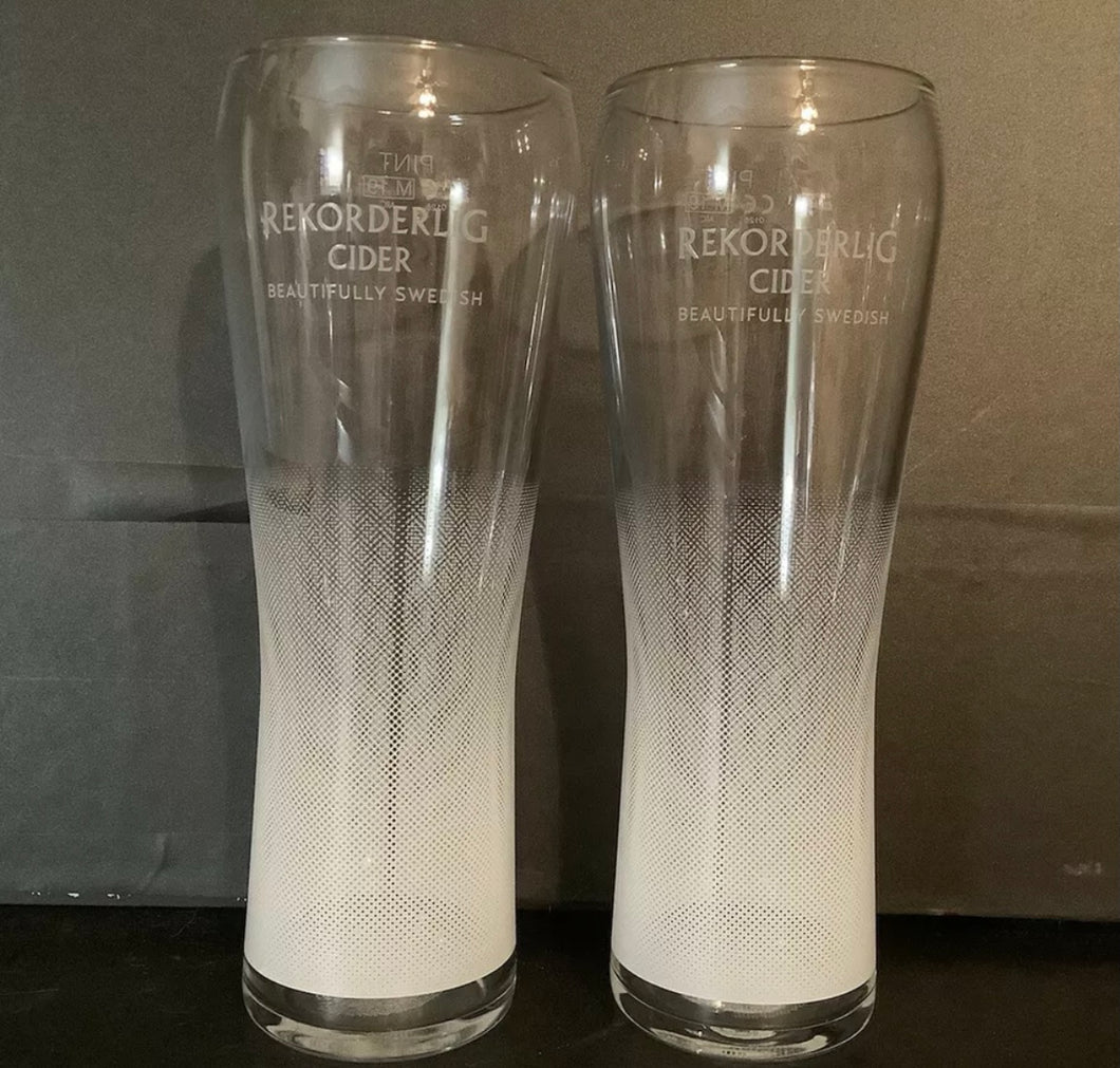 1 x Rekorderlig nucleated pint cider glass