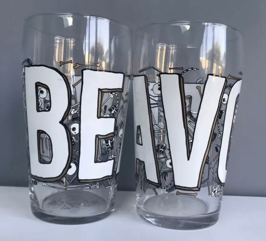 2 x beavertown BEAVO pint glass