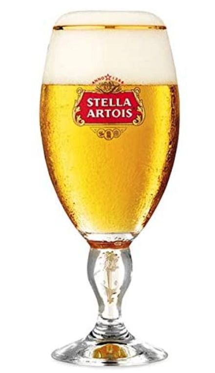 STELLA ARTOIS NUCLEATED 20OZ BEER PINT GLASS