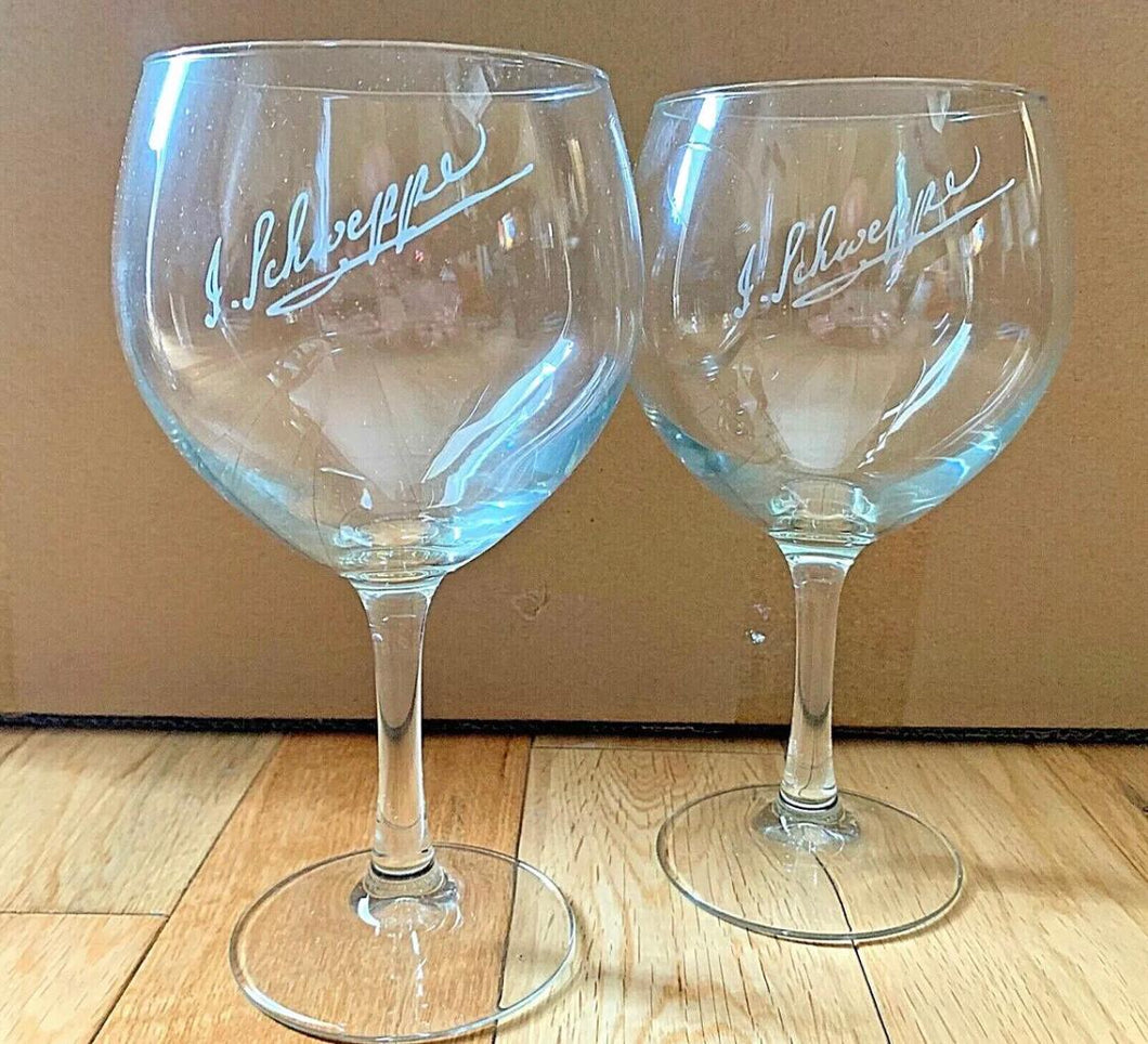 SCHWEPPES LARGE GIN BALLOON GLASS